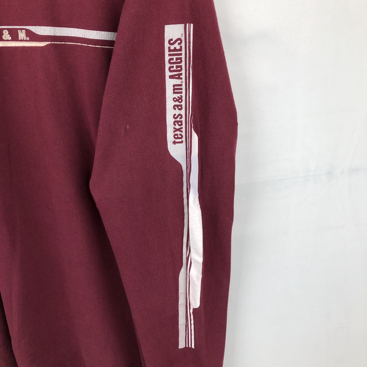 2000'S Nike Team College Center Logo Long-Sleeve T-Shirt (Men's XL equivalent) cotton wine-red Vintage Second Hand