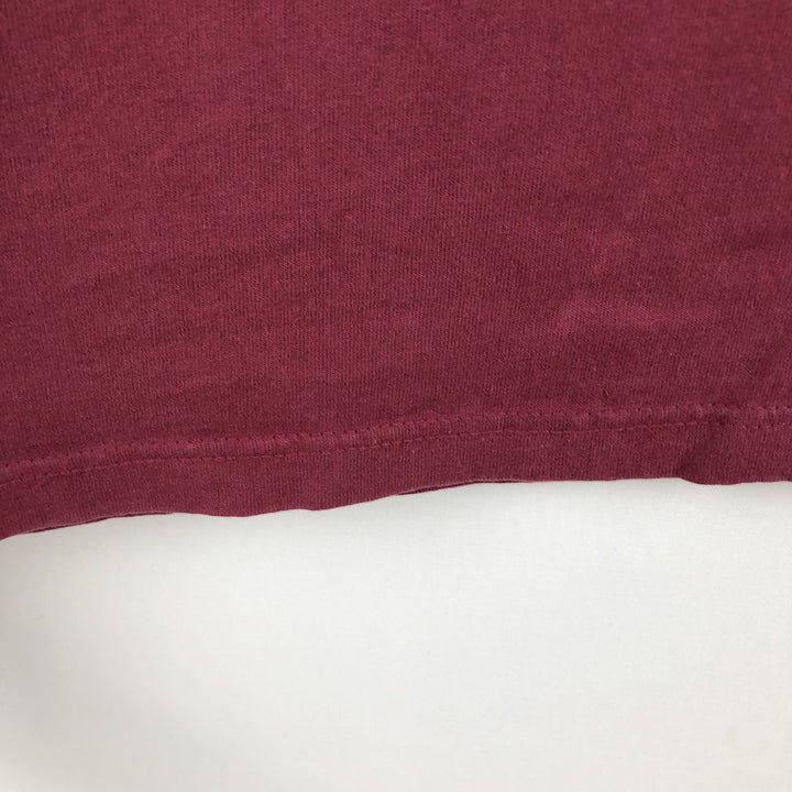 2000'S Nike Team College Center Logo Long-Sleeve T-Shirt (Men's XL equivalent) cotton wine-red Vintage Second Hand