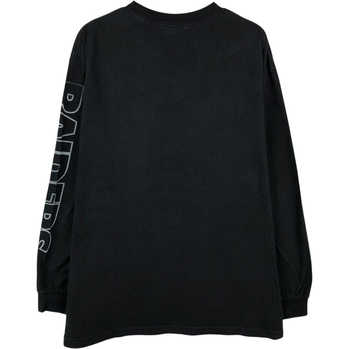 Reebok NFL LAS VEGAS RAIDERS Long Sleeve T-Shirt, Men's Size L cotton black type Vintage Second Hand