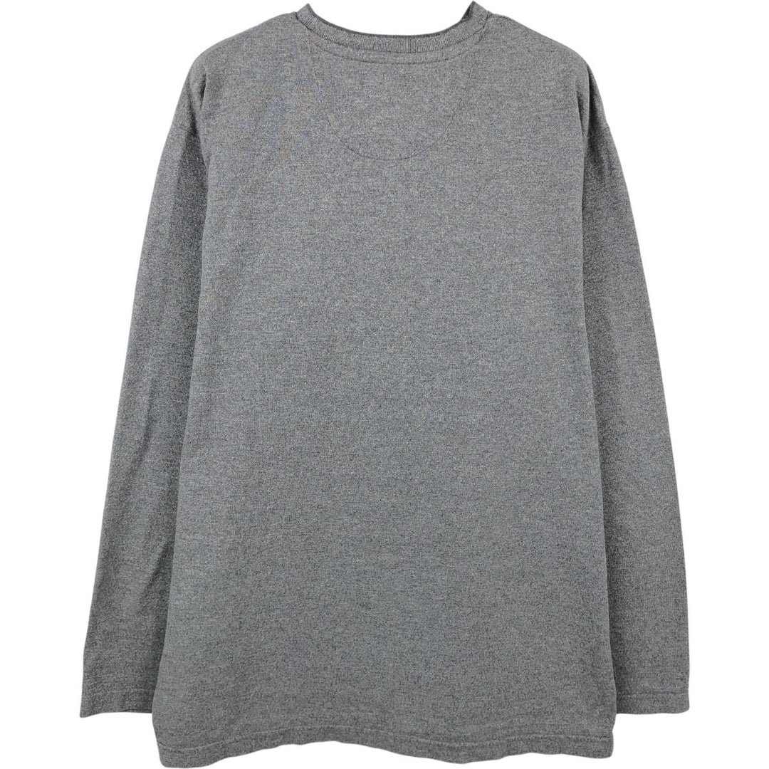Ralph Lauren CHAPS V-neck long T-shirt, men's XL size cotton gray type Vintage Second Hand