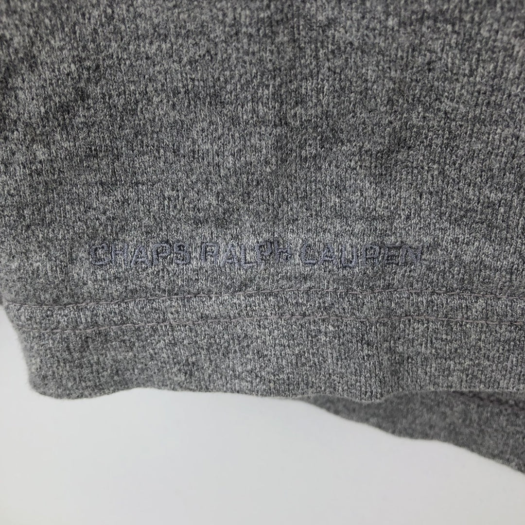 Ralph Lauren CHAPS V-neck long T-shirt, men's XL size cotton gray type Vintage Second Hand