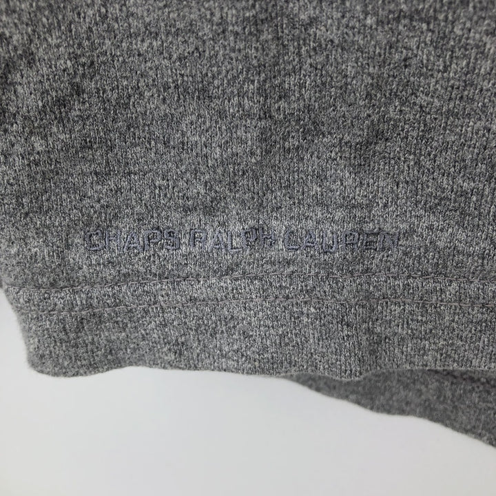 Ralph Lauren CHAPS V-neck long T-shirt, men's XL size cotton gray type Vintage Second Hand