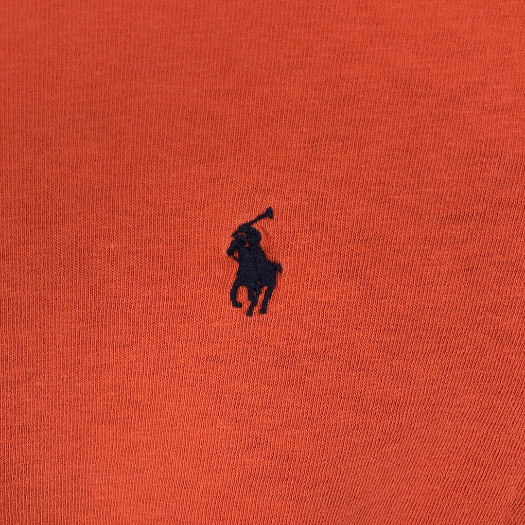 Ralph Lauren POLO by Ralph Lauren long-sleeved T-shirt, men's size XL cotton orange type Vintage Second Hand