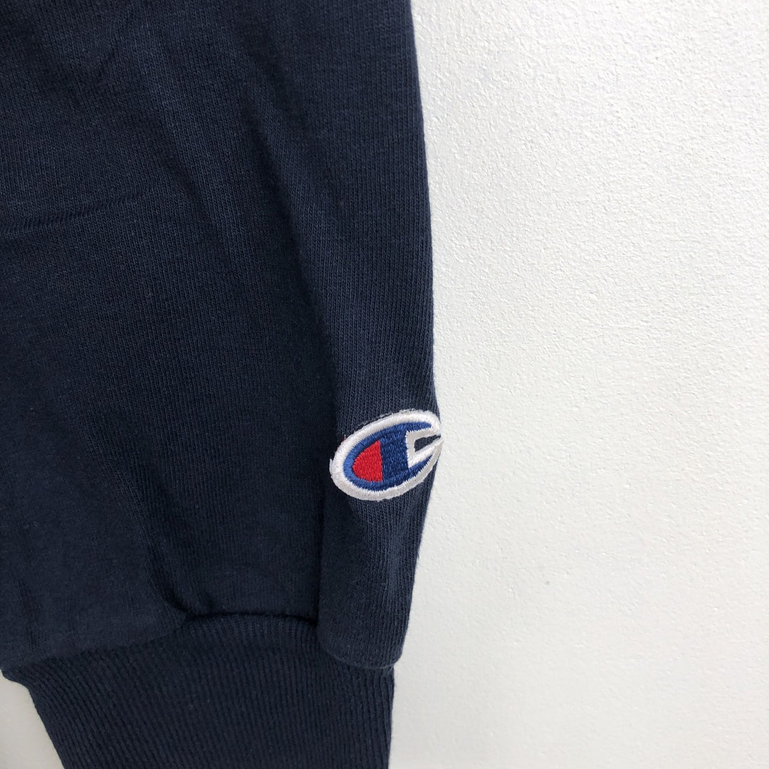 Champion Authentic Athletic Apparel College Long-Sleeve T-Shirt (Men's Size L) - 2000s unclear navy blue type Vintage Second Hand