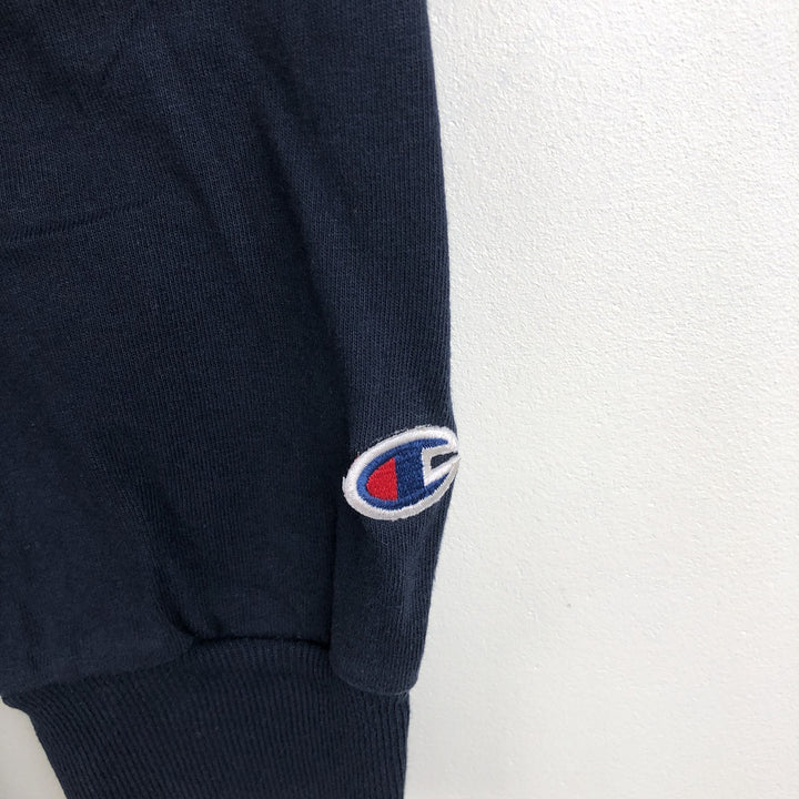Champion Authentic Athletic Apparel College Long-Sleeve T-Shirt (Men's Size L) - 2000s unclear navy blue type Vintage Second Hand