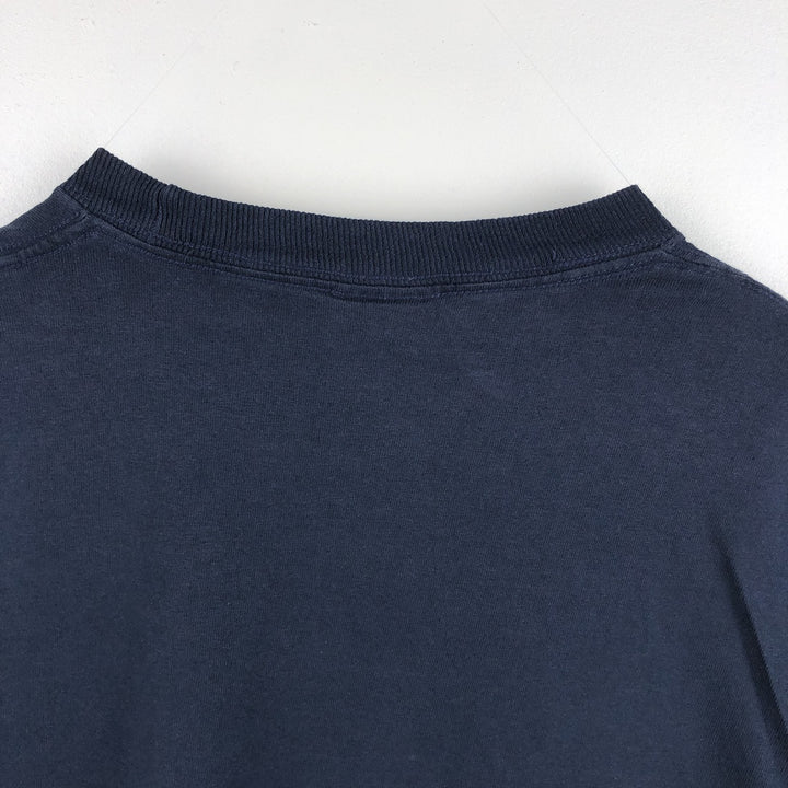 Champion Authentic Athletic Apparel College Long-Sleeve T-Shirt (Men's Size L) - 2000s unclear navy blue type Vintage Second Hand