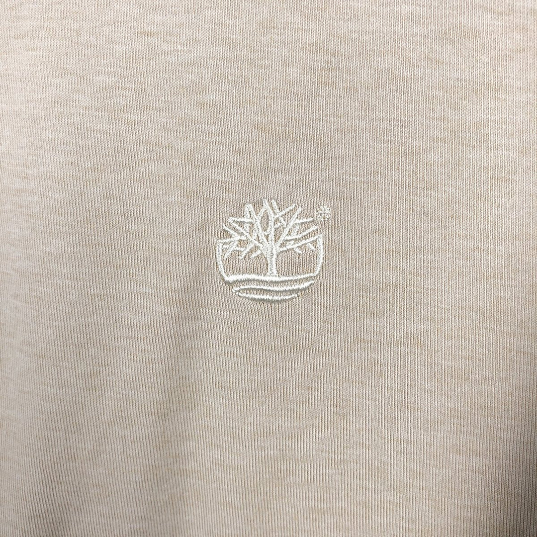 90s-00'S Timberland Henley Neck Long-Sleeve T-Shirt, Men's Size L (Equivalent), Vintage cotton Beige type Vintage Second Hand