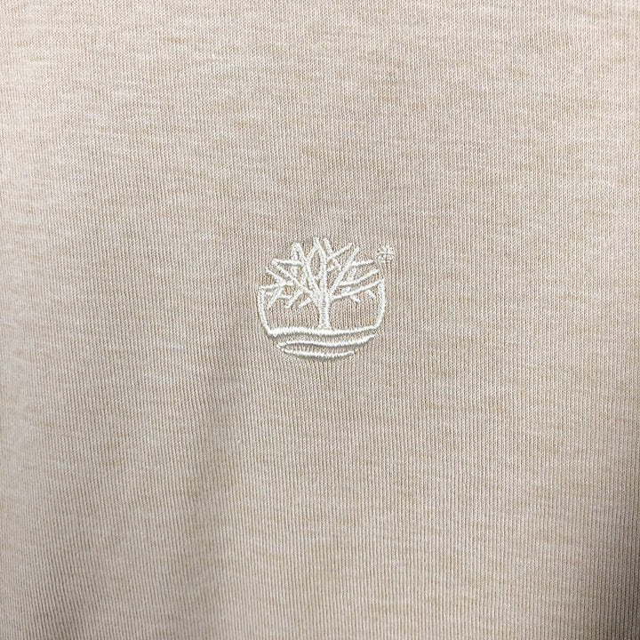 90s-00'S Timberland Henley Neck Long-Sleeve T-Shirt, Men's Size L (Equivalent), Vintage cotton Beige type Vintage Second Hand
