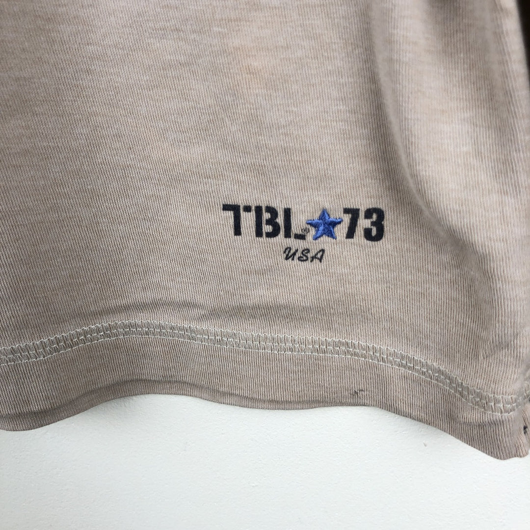 90s-00'S Timberland Henley Neck Long-Sleeve T-Shirt, Men's Size L (Equivalent), Vintage cotton Beige type Vintage Second Hand