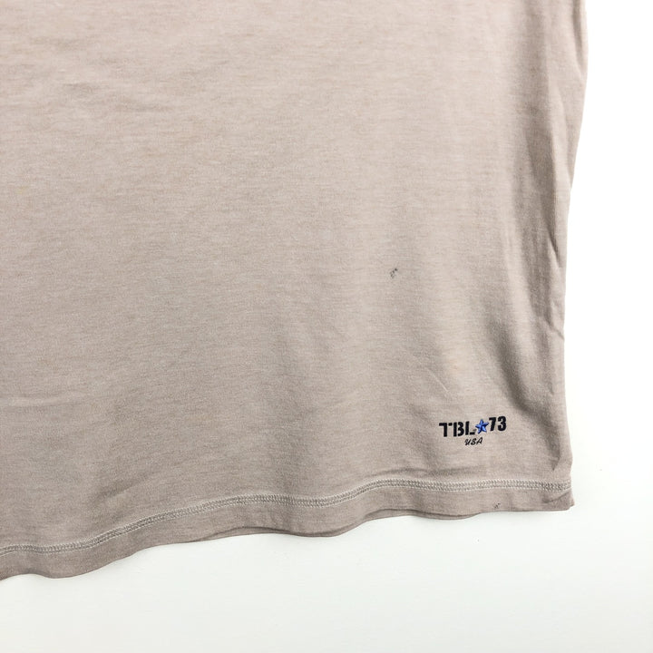 90s-00'S Timberland Henley Neck Long-Sleeve T-Shirt, Men's Size L (Equivalent), Vintage cotton Beige type Vintage Second Hand