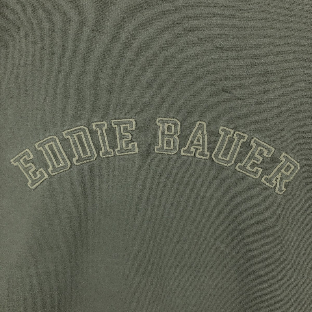Eddie Bauer long-sleeved T-shirt, men's size L cotton Khaki type Vintage Second Hand