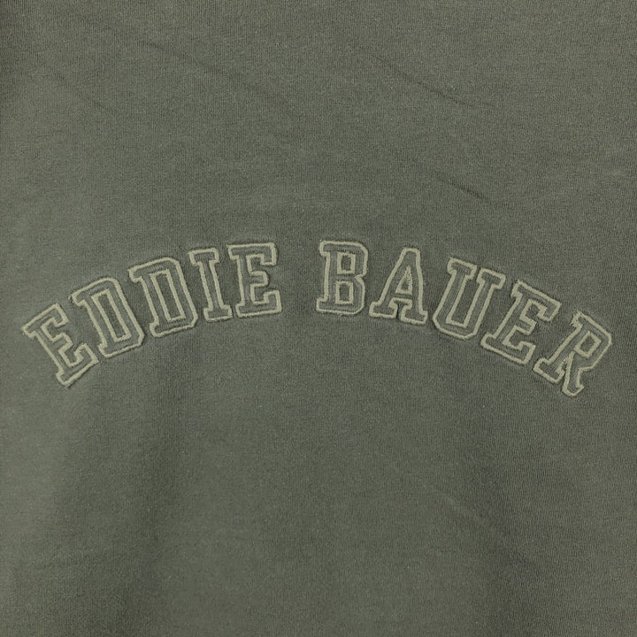 Eddie Bauer long-sleeved T-shirt, men's size L cotton Khaki type Vintage Second Hand