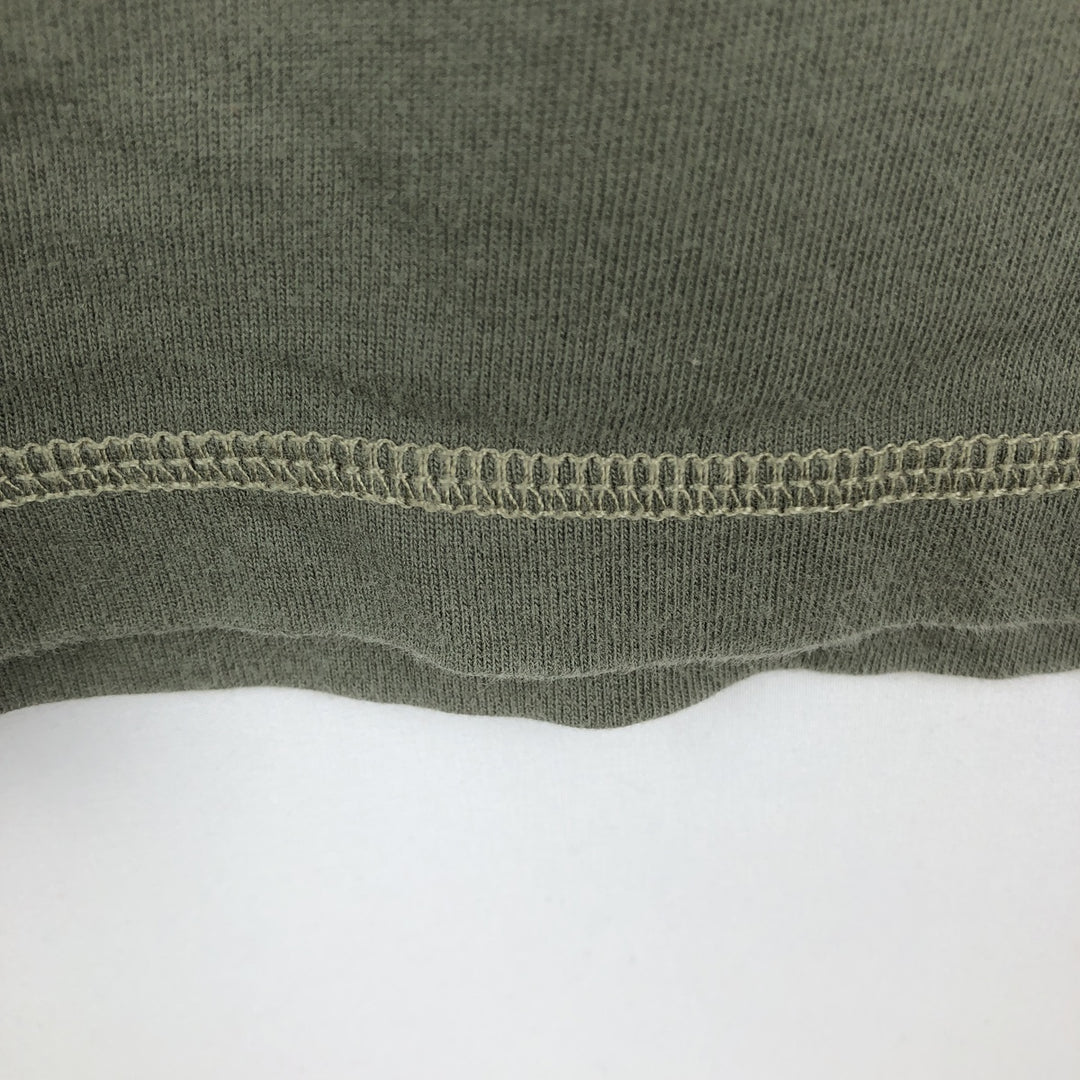 Eddie Bauer long-sleeved T-shirt, men's size L cotton Khaki type Vintage Second Hand