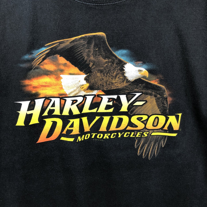 Harley-Davidson Eagle Pattern Motorcycle Bike T-shirt Men's XL cotton black type Vintage Second Hand