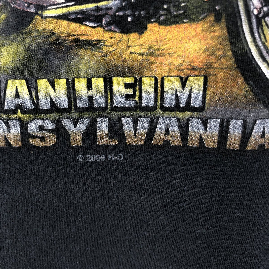 Harley-Davidson Eagle Pattern Motorcycle Bike T-shirt Men's XL cotton black type Vintage Second Hand