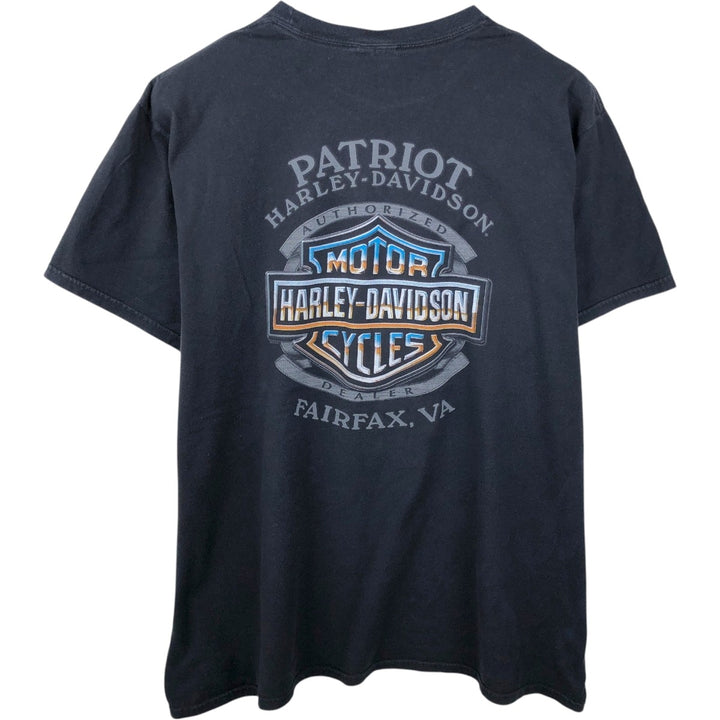 Harley-Davidson Motorcycle Bike T-shirt, Men's Size L unclear black type Vintage Second Hand
