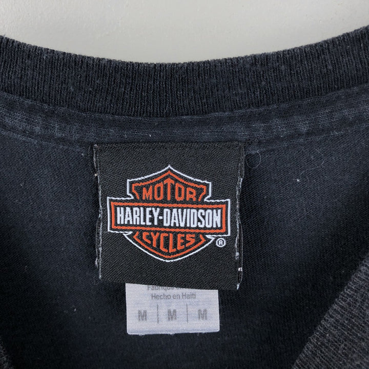 Harley-Davidson Skull Pattern Motorcycle Bike T-shirt Men's M size cotton black type Vintage Second Hand