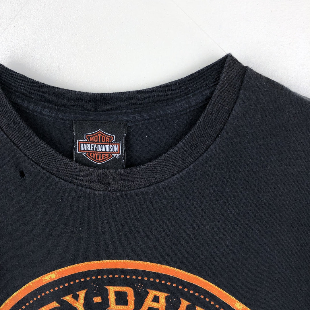 Harley-Davidson Skull Pattern Motorcycle Bike T-shirt Men's M size cotton black type Vintage Second Hand