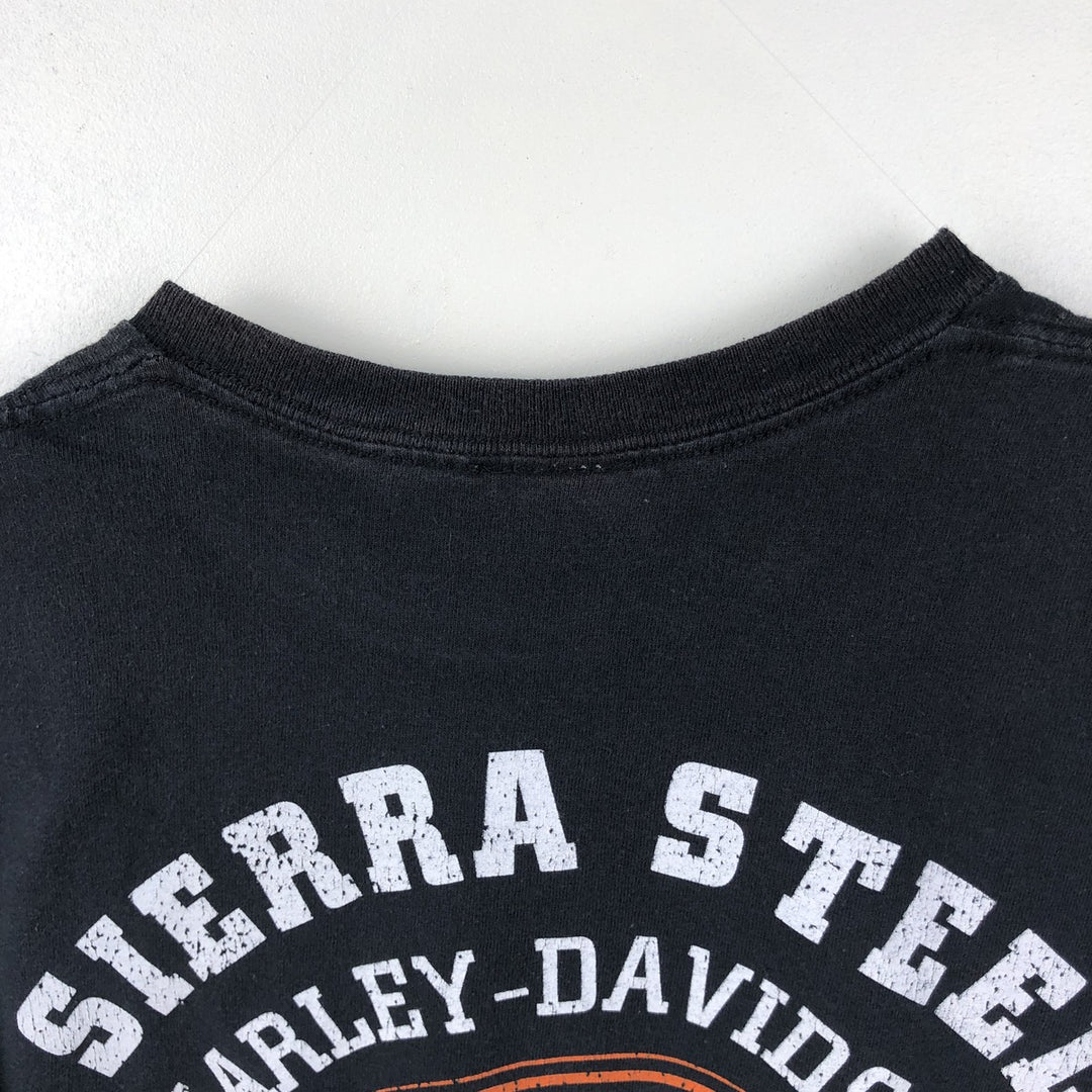 Harley-Davidson Skull Pattern Motorcycle Bike T-shirt Men's M size cotton black type Vintage Second Hand