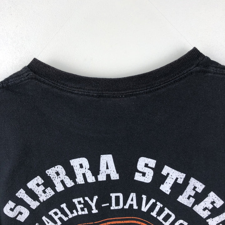 Harley-Davidson Skull Pattern Motorcycle Bike T-shirt Men's M size cotton black type Vintage Second Hand