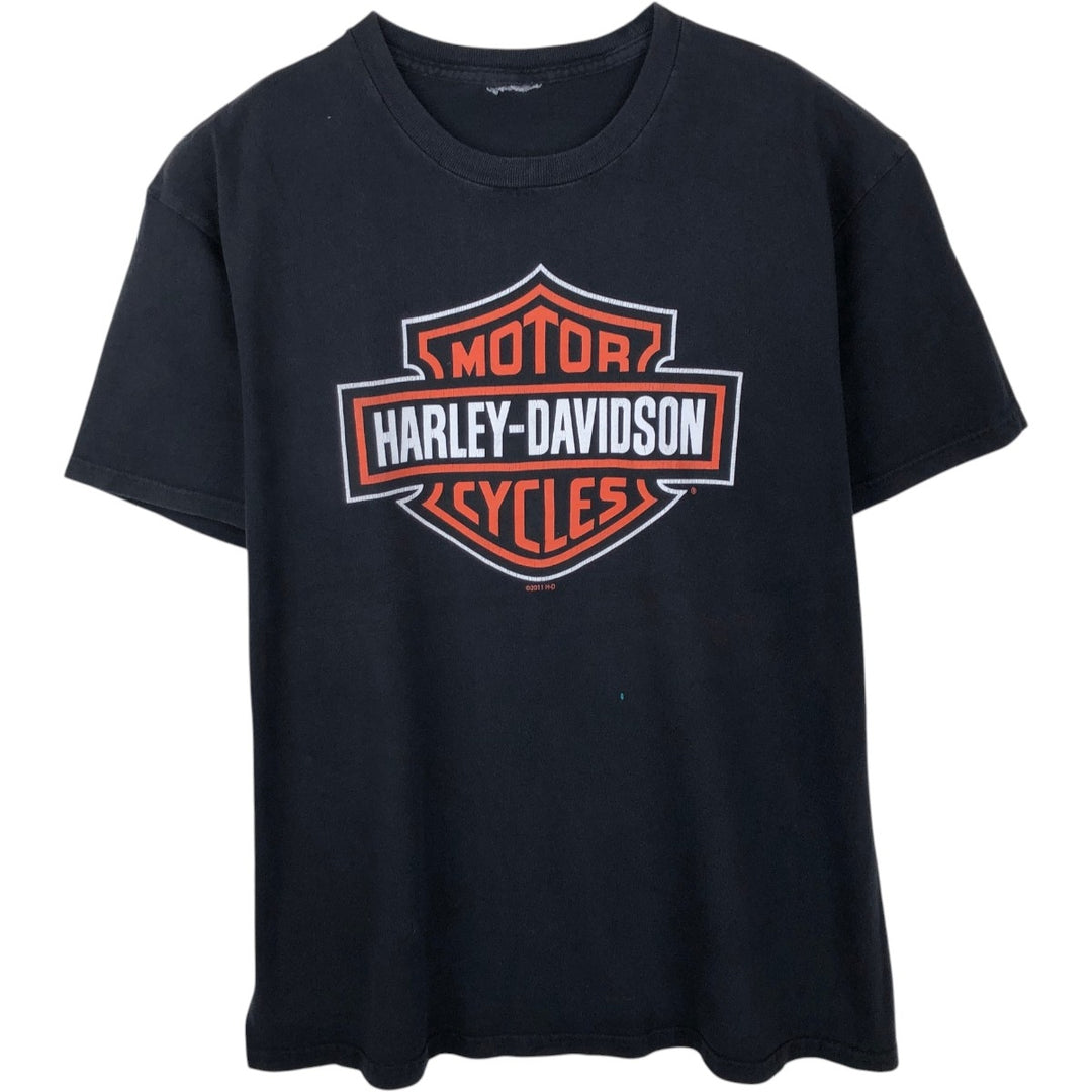 Harley-Davidson Motorcycle Bike T-shirt, Men's XL size unclear black type Vintage Second Hand