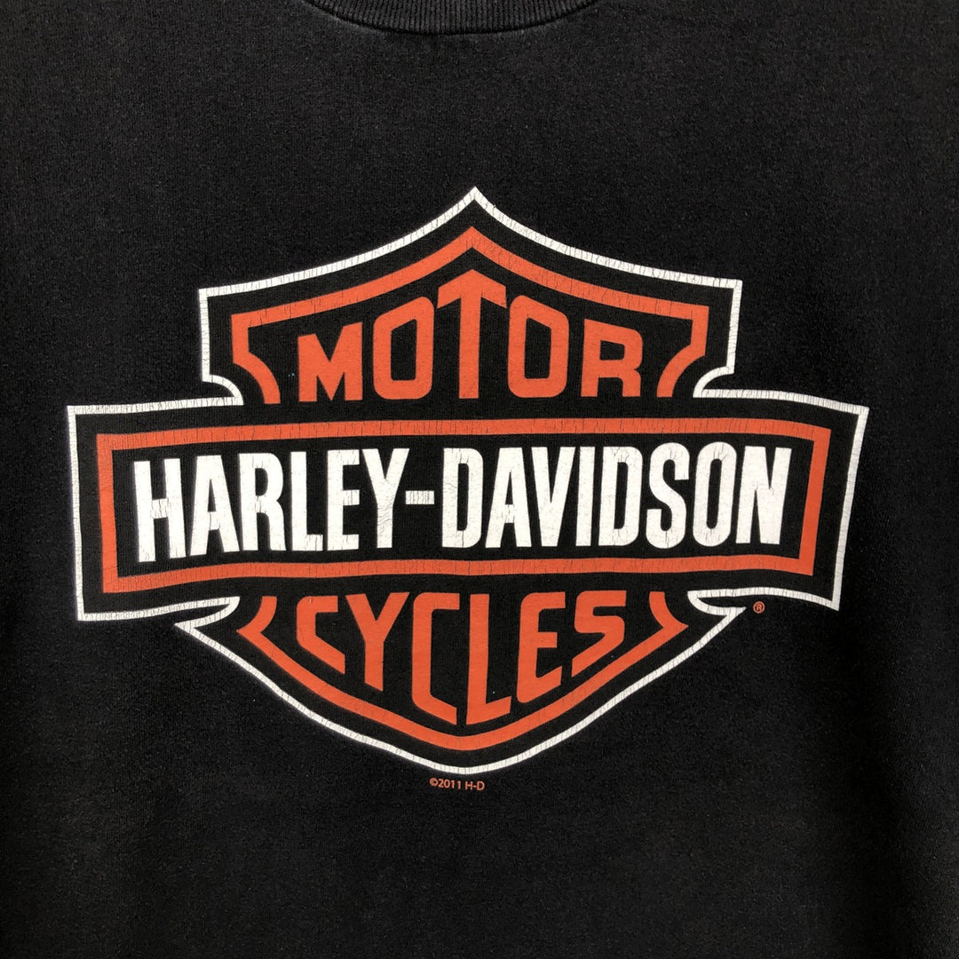Harley-Davidson Motorcycle Bike T-shirt, Men's XL size unclear black type Vintage Second Hand