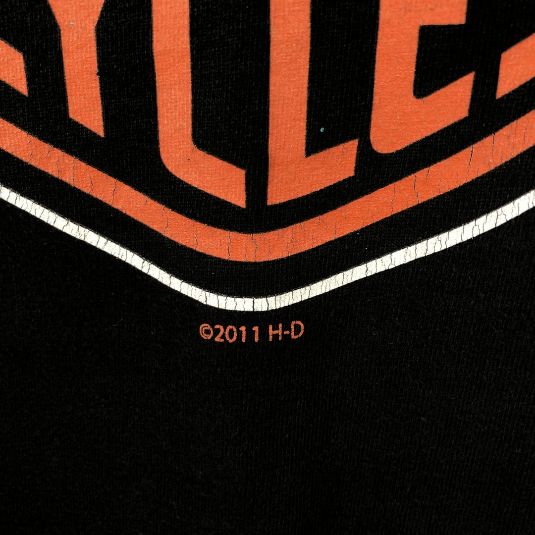 Harley-Davidson Motorcycle Bike T-shirt, Men's XL size unclear black type Vintage Second Hand
