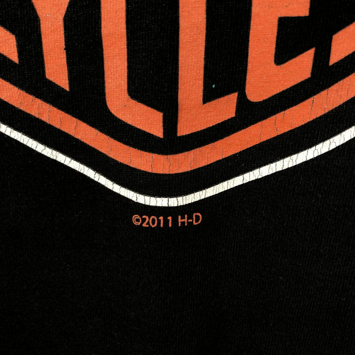 Harley-Davidson Motorcycle Bike T-shirt, Men's XL size unclear black type Vintage Second Hand