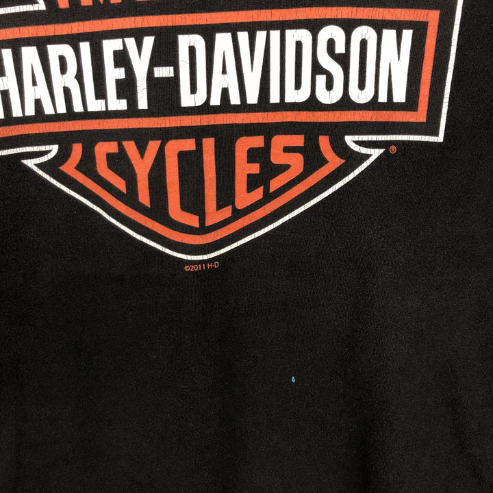 Harley-Davidson Motorcycle Bike T-shirt, Men's XL size unclear black type Vintage Second Hand