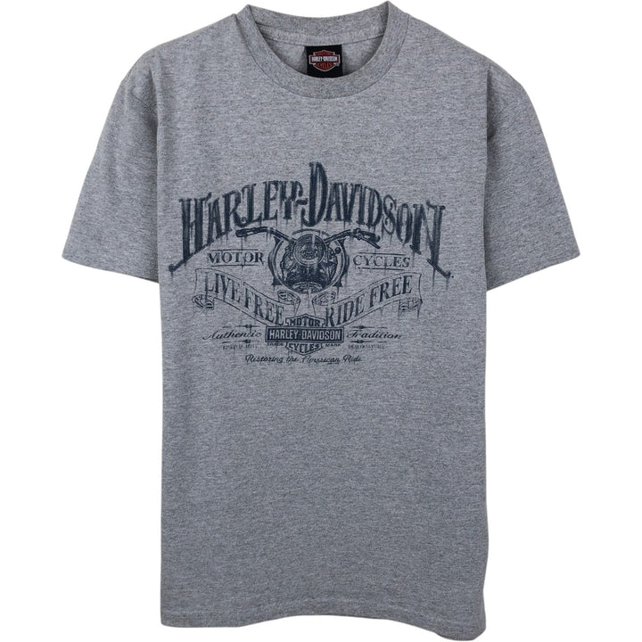 Harley-Davidson Motorcycle Bike T-shirt, Men's Medium cotton gray type Vintage Second Hand