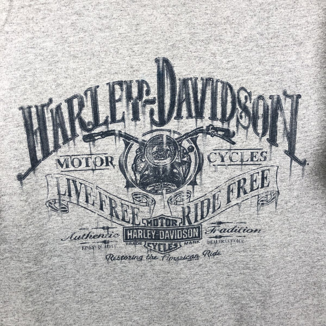 Harley-Davidson Motorcycle Bike T-shirt, Men's Medium cotton gray type Vintage Second Hand
