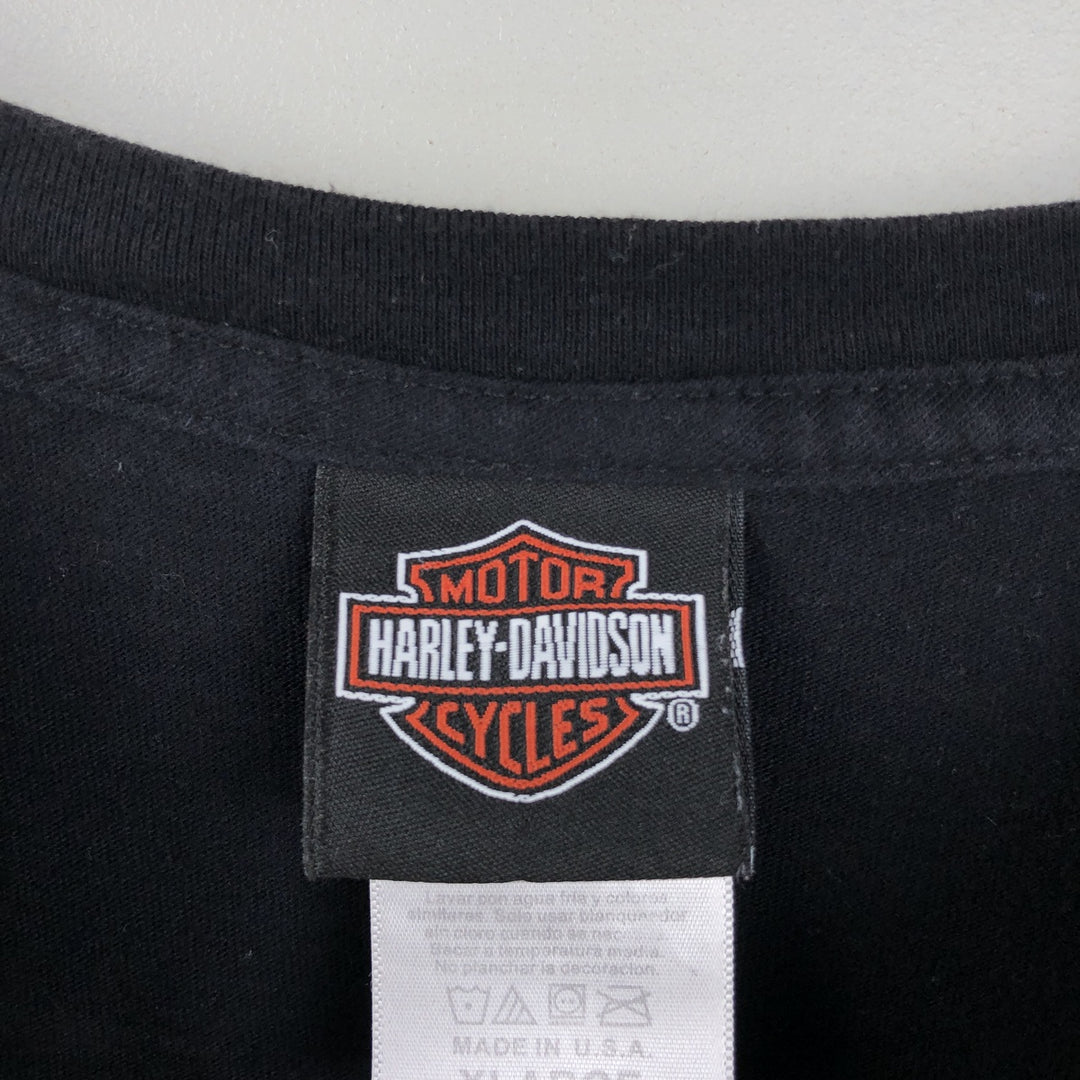 Harley-Davidson Motorcycle Bike T-shirt Made in USA Men's XL cotton black type Vintage Second Hand