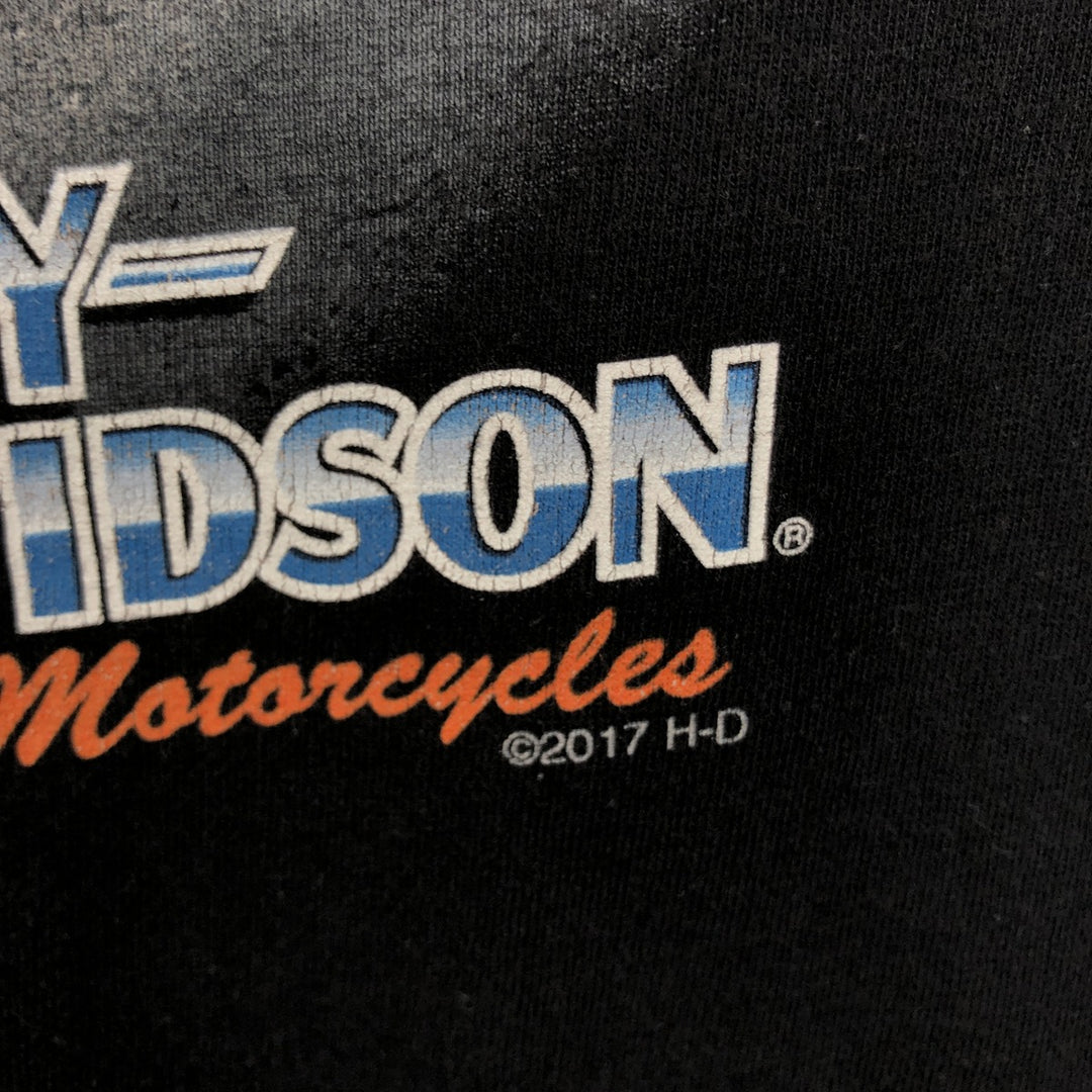 Harley-Davidson Motorcycle Bike T-shirt Made in USA Men's XL cotton black type Vintage Second Hand