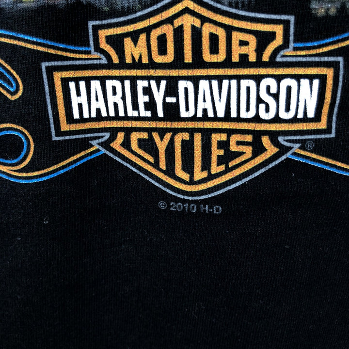 Harley-Davidson Motorcycle Bike T-shirt Made in USA Men's XL cotton black type Vintage Second Hand