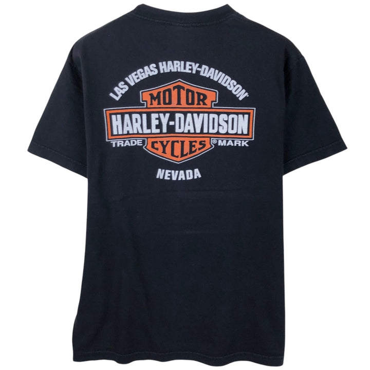 Harley-Davidson Motorcycle Bike T-shirt, Men's Medium cotton black type Vintage Second Hand