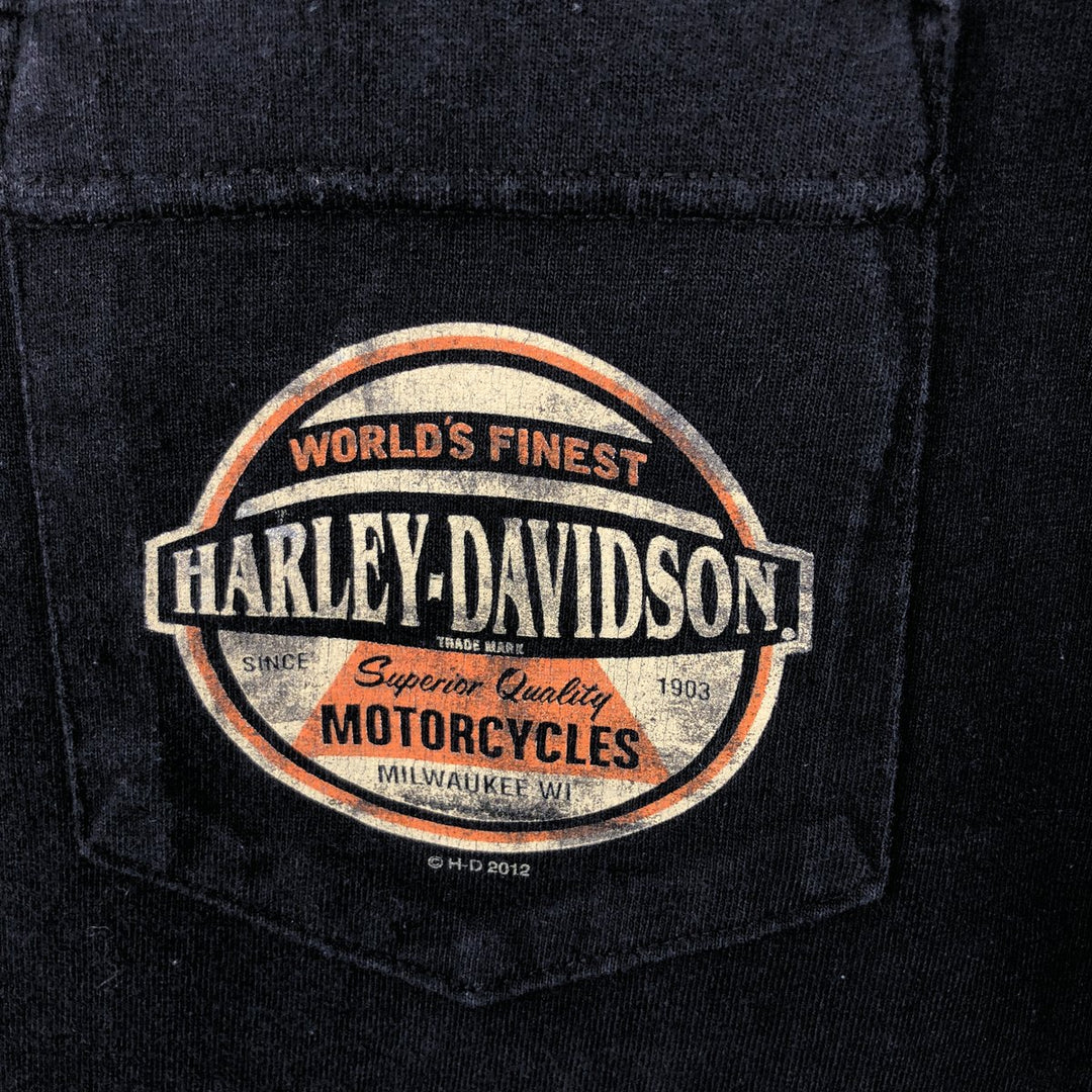 Harley-Davidson Motorcycle Bike T-shirt, Men's Medium cotton black type Vintage Second Hand