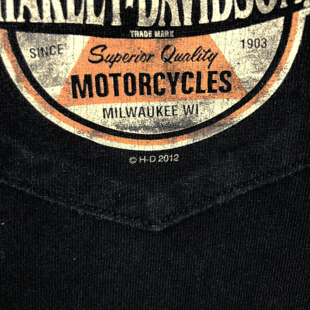 Harley-Davidson Motorcycle Bike T-shirt, Men's Medium cotton black type Vintage Second Hand