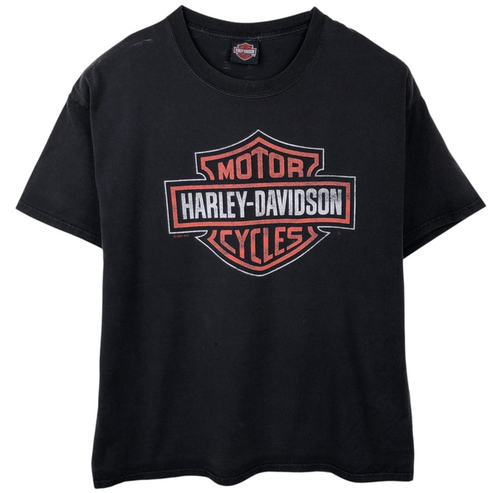 00'S Harley-Davidson Motorcycle Bike T-shirt Men's XL size unclear black type Vintage Second Hand