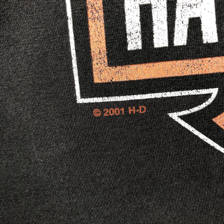 00'S Harley-Davidson Motorcycle Bike T-shirt Men's XL size unclear black type Vintage Second Hand