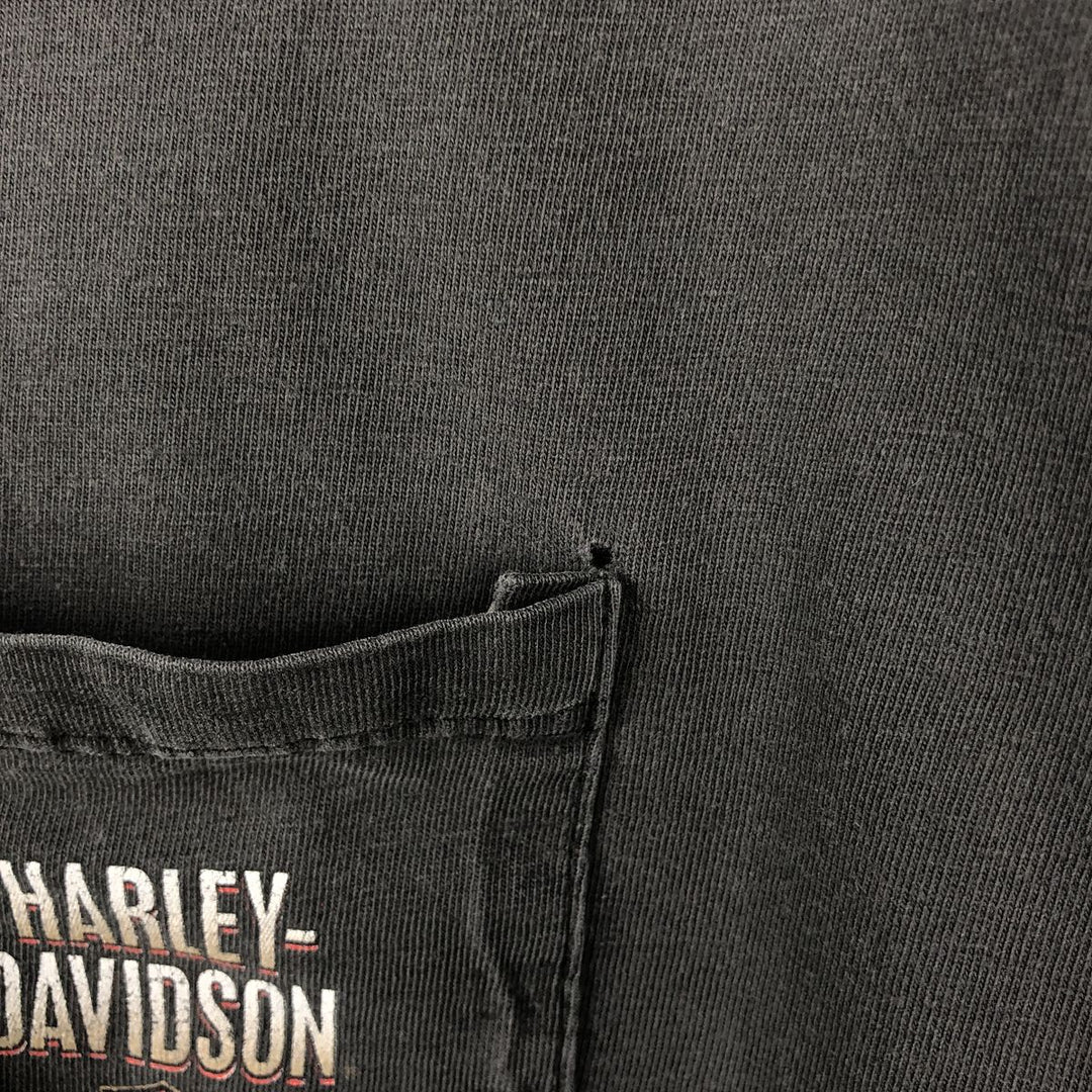 00'S Harley-Davidson Motorcycle Bike T-shirt Made in USA Men's L size cotton black type Vintage Second Hand