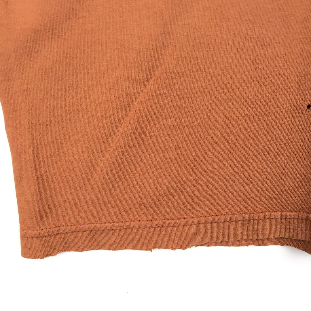 00'S Harley-Davidson Motorcycle Bike T-shirt Men's M size cotton orange type Vintage Second Hand