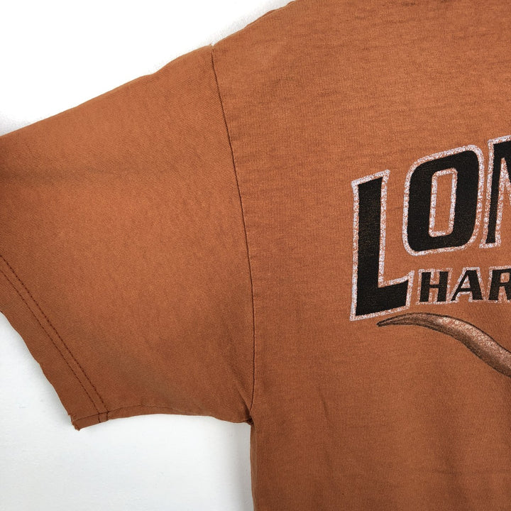 00'S Harley-Davidson Motorcycle Bike T-shirt Men's M size cotton orange type Vintage Second Hand