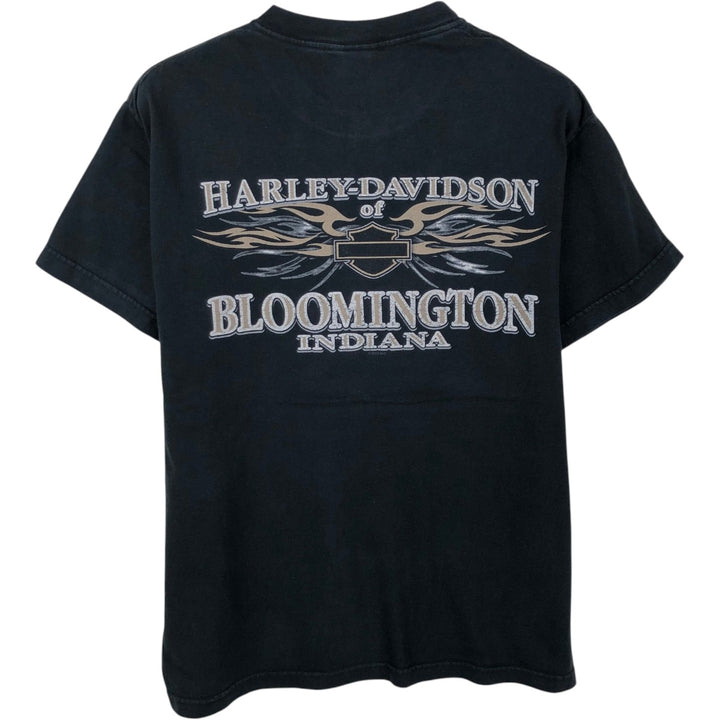 00'S Harley-Davidson Tribal Motorcycle Bike T-shirt Men's M size cotton black type Vintage Second Hand