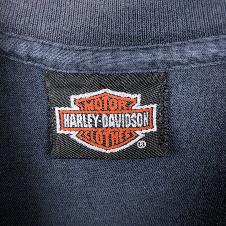 ~90'S Harley-Davidson Eagle Pattern Motorcycle T-Shirt, Made in USA, Men's Size S (approx.), Vintage cotton navy blue type Vintage Second Hand