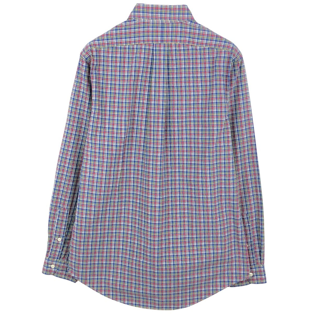 Ralph Lauren BLAKE long sleeve button down check shirt, men's size M cotton blue type Vintage Second Hand