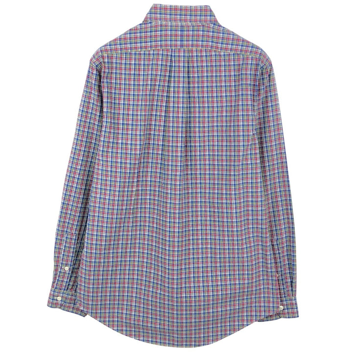 Ralph Lauren BLAKE long sleeve button down check shirt, men's size M cotton blue type Vintage Second Hand