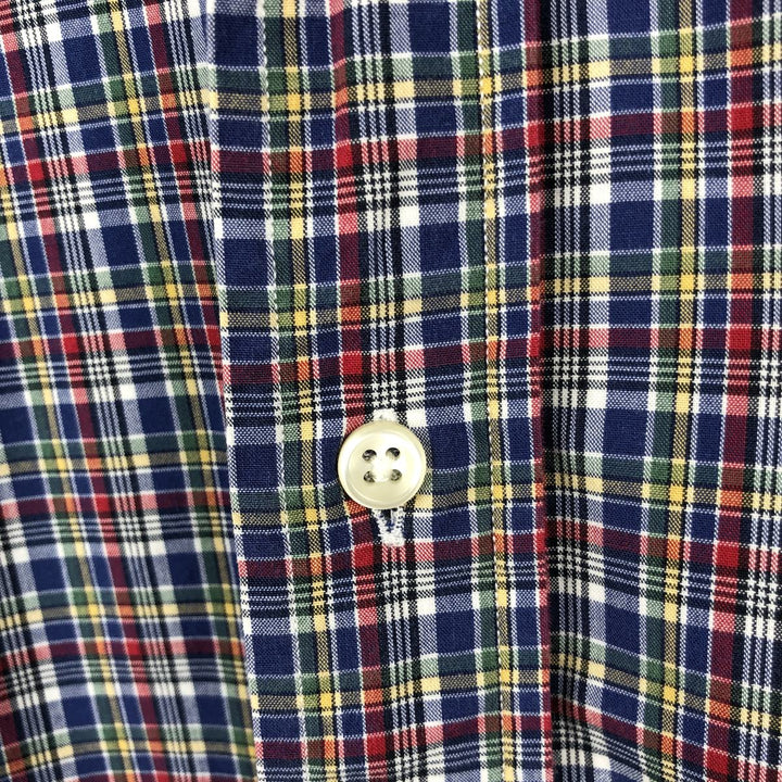 Ralph Lauren BLAKE long sleeve button down check shirt, men's size M cotton blue type Vintage Second Hand