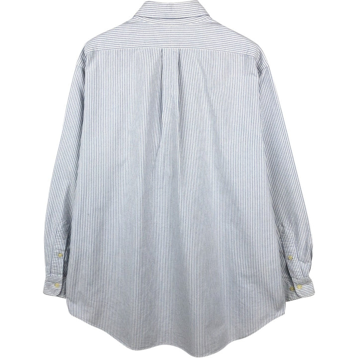 Ralph Lauren YARMOUTH Long Sleeve Button-Down Striped Shirt, Men's Size L cotton white type Vintage Second Hand