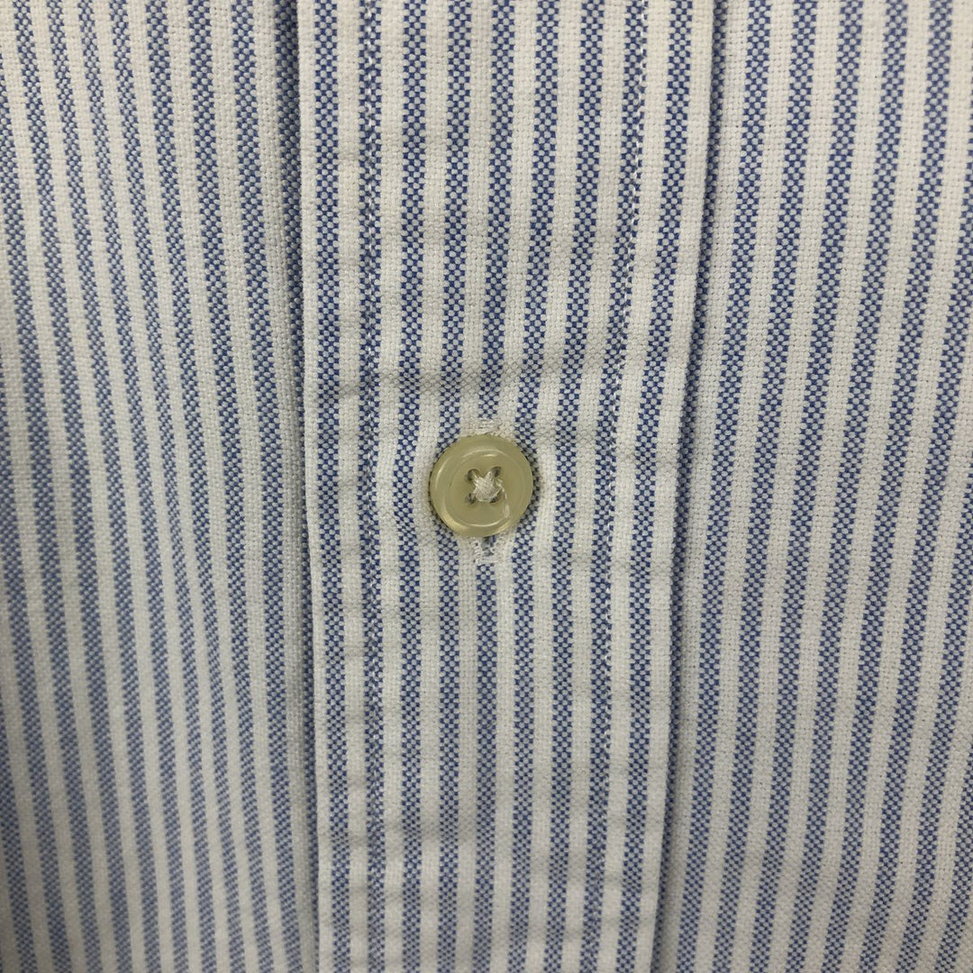 Ralph Lauren YARMOUTH Long Sleeve Button-Down Striped Shirt, Men's Size L cotton white type Vintage Second Hand