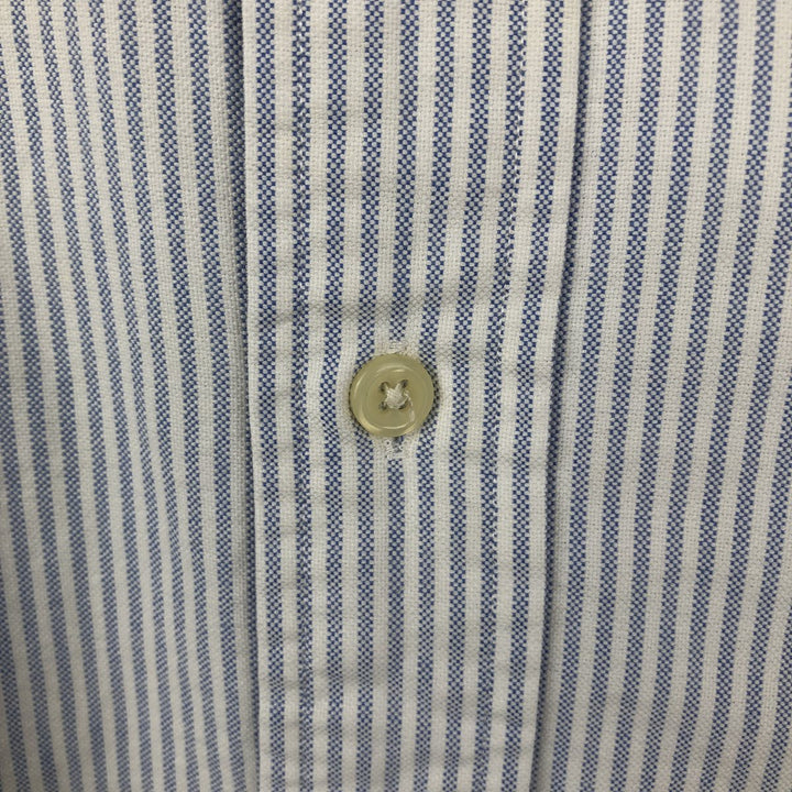 Ralph Lauren YARMOUTH Long Sleeve Button-Down Striped Shirt, Men's Size L cotton white type Vintage Second Hand